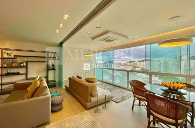 Apartamento no guarujá, pitangueiras, 4 quartos, sendo 3 suíte e sacada com vista para o mar - mercuri imóveis - imobiliária no guarujá