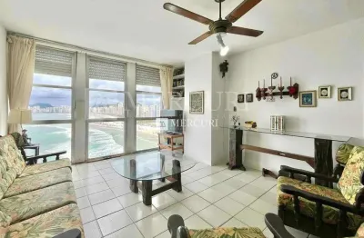 Apartamento no guarujá, pitangueiras, 3 quartos, sala integrada com a cozinha e com uma vista panorâmica para o mar - mercuri imóveis