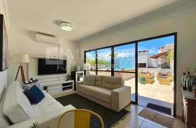 Cobertura no guarujá, enseada, com vista mar, com 3 quartos - mercuri imóveis - imobiliária no guarujá.