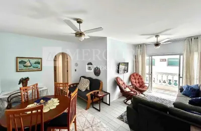 Apartamento no guarujá, enseada, 2 quartos, sala para 2 ambientes e sacada - mercuri imóveis - imobiliária no guarujá