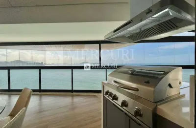 Apartamento no guarujá, astúrias, frente mar com piscina privativa, 4 suítes, mercuri imóveis guarujá.