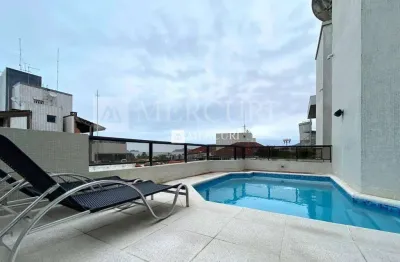 Cobertura duplex no guarujá, enseada com piscina privativa e 3 quartos.