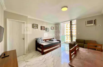 Apartamento no guarujá, pitangueiras, vista para o mar, 50 mts da praia, 1 quarto, sendo suíte