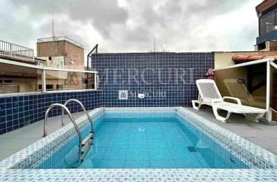 Cobertura no guarujá, enseada, duplex, 3 quartos e piscina privativa - mercuri imóveis - imobiliária no guarujá
