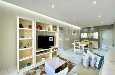 Apartamento no guarujá, pitangueiras, repaginado, decorado, 2 quartos, sendo 1 suíte.