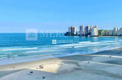 Apartamento no guarujá, pitangueiras, 2 quartos, sala para 2 ambientes e sacada com vista para o mar - mercuri imóveis - imobiliária no guarujá
