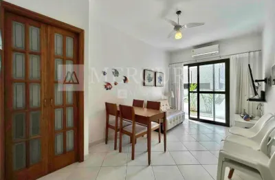 Apartamento no guarujá, enseada, sacada, 1 suíte e mobiliado.