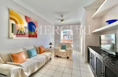 Apartamento no guarujá, enseada, vista livre com churrasqueira privativa, próximo à praia