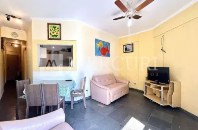 Apartamento no guarujá, enseada, com sacada, prédio com lazer