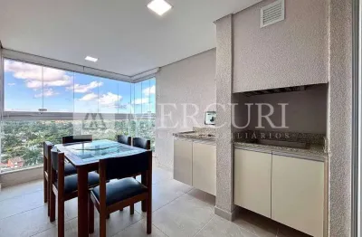 Apartamento no guarujá, enseada, com vista mar e área verde, 1 suíte e área gourmet.