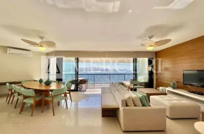 Apartamento no guarujá, jardim astúrias, 3 quartos, sala com 2 ambientes e varanda totalmente repaginado e vista para mar aberto - mercuri imóveis