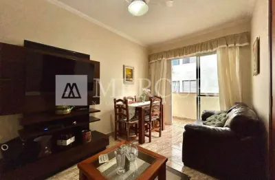 Apartamento no guarujá, enseada, 1 suíte, sacada e mobiliado