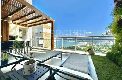 Cobertura no guarujá, vista mar, condomínio verdemar, 4 suítes, 4 vagas, piscina e churrasqueira. estuda permuta - mercuri imóveis guarujá