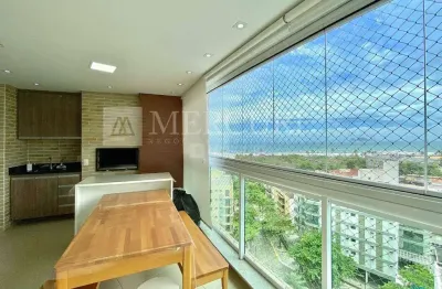 Apartamento no guarujá, enseada, com varanda gourmet, 3 quartos - mercuri imóveis - imobiliária no guarujá