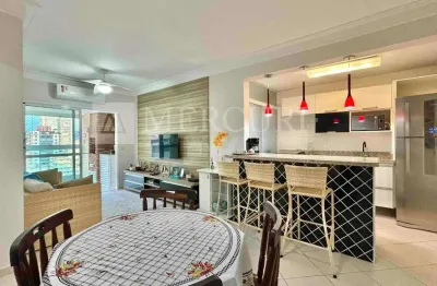 Apartamento no guarujá, enseada, com vista parcial para o mar, 3 quartos e varanda gourmet - mercuri imóveis guarujá