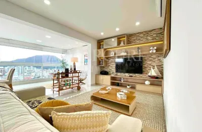 Apartamento no guarujá, enseada, 3 quartos, sala para 2 ambientes e varanda gourmet - mercuri imóveis - imobiliária no guarujá