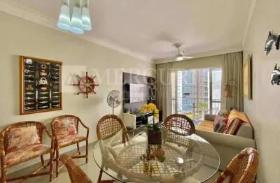 Apartamento no guarujá, enseada, 1 quartos, sala para 2 ambientes e sacada com vista para o mar - mercuri imóveis - imobiliária no guarujá