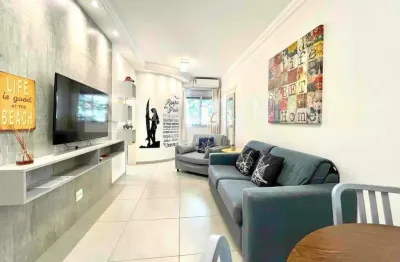 Apartamento no guarujá, tombo, 1 quarto, 100 mts da praia, mercuri imóveis guarujá.
