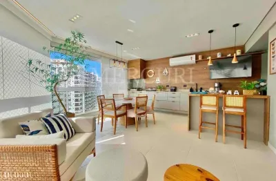 Apartamento no guarujá, pitangueiras, região barra funda, 3 quartos, sala para 2 ambientes e varanda gourmet com vista para o mar - mercuri imóveis