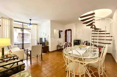 Cobertura no guarujá, enseada, duplex, 3 quartos, sendo 1 suíte - mercuri imóveis - imobiliária no guarujá