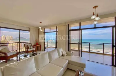 Apartamento no guarujá, pitangueiras, 3 quartos, sendo suítes e sacada com vista total para o mar - mercuri imóveis - imobiliária no guarujá