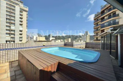 Cobertura duplex no guarujá, enseada, piscina e churrasqueira privativa  mercuri imóveis guarujá