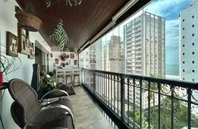 Apartamento à venda no guarujá, pitangueiras, 3 quartos, vista mar e prédio com lazer- mercuri imóveis guarujá.