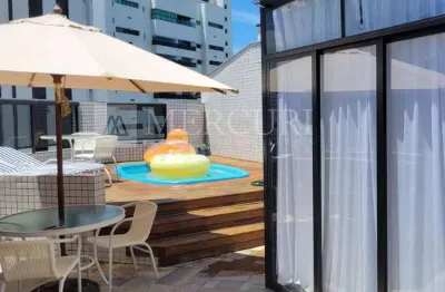 Cobertura no guarujá, astúrias, 2 quartos, sendo 1 suíte e piscina com churrasqueira - mercuri imóveis - imobiliária no guarujá