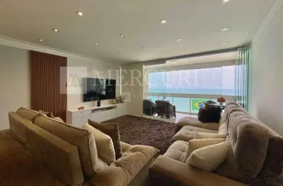 Apartamento no guarujá, pitangueiras, frente mar, 3 quartos, sendo suítes e sacada com vista para o mar - mercuri imóveis - imobiliária no guarujá