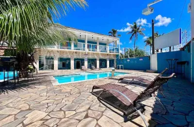 Pousada no guarujá, enseada, vista mar, 10 quartos, sendo suítes, piscina, churrasqueira, varandas - mercuri imóveis - imobiliária no guarujá.