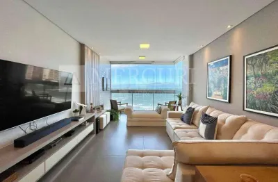 Apartamento no guarujá, jardim astúrias, 3 quartos, sendo suítes e sacada com vista total para o mar - mercuri imóveis - imobiliária no guarujá