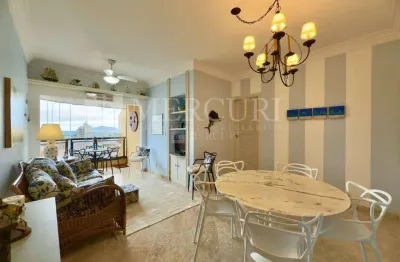 Apartamento no guarujá, enseada, 3 quartos, mobiliado e com sacada vista mar - mercuri imóveis - imobiliária no guarujá.