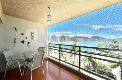 Apartamento no guarujá, astúrias, 2 quartos, sendo 1 suíte e sacada com vista total para o mar - mercuri imóveis - imobiliária no guarujá