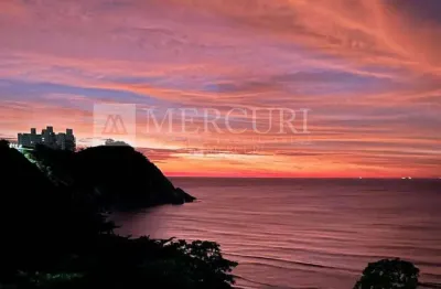 Apartamento no guarujá,tombo, 2 quartos, sendo 1 suíte e sacada com vista total do mar - mercuri imóveis - imobiliária no guarujá