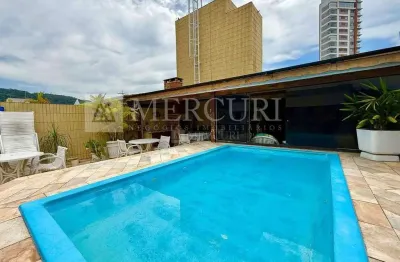 Cobertura no Guarujá, Enseada, Penthouse, 3 Quartos, Piscina, Churrasqueira e Sacada Vista Mar - Mercuri Imóveis - Imobiliária no Guarujá