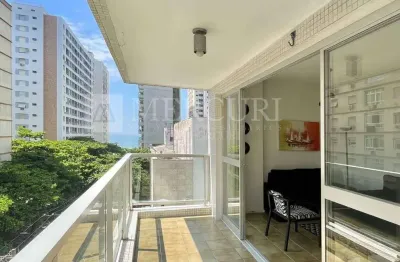Apartamento no Guarujá, Pitangueiras, 3 Quartos, Sendo 1 Suíte e com Sacada com Vista Parcial para o Mar - Mercuri Imóveis - Imobiliária no Guarujá