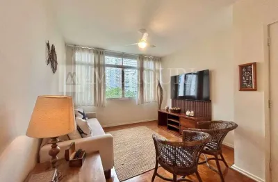 Apartamento no Guarujá, Pitangueiras, 2 Quartos, Mobiliado e Vista Parcial para o Mar - Mercuri Imóveis - Imobiliária no Guarujá