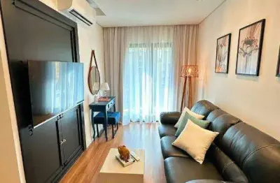 Flat com 45 m² 1 dormitório 1 vaga à venda rua guararapes - brooklin