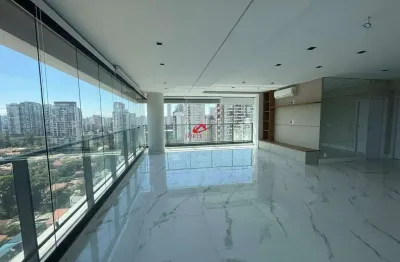 Primeira locação apartamento alto padrão no brooklin , 168m² 3 suites e 1 escritorio.