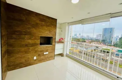 Apartamento de 70 m² no brooklin paulista, 2 dormitórios (1 suíte) com varanda gourmet