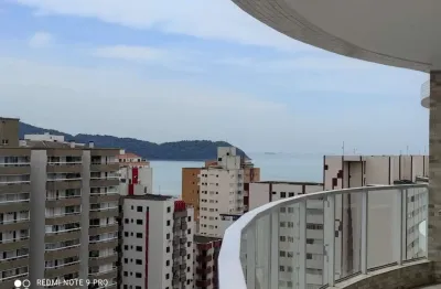 Apartamento vista mar varanda gourmet com 3 suítes no bairro guilhermina na praia grande