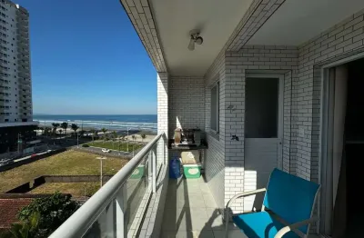 Apartamento com varanda gourmet com  vista mar e 1 dormitório à venda, 45 m² por r$ 315.000 - caiçara - praia grande/sp