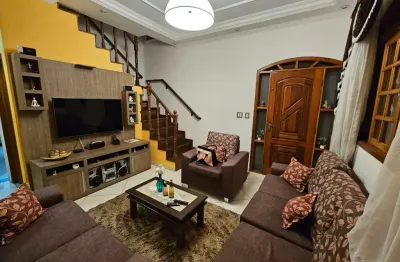 Sobrado com 3 dormitórios à venda, 172 m² por r$ 750.000,00 - vila pires - santo andré/sp