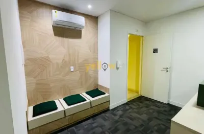 Sala totalmente imobiliada no centro de Aruja disponível para locação.
