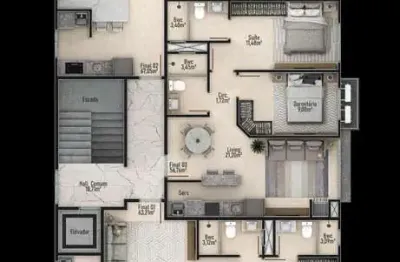Apartamento com 2 quartos à venda na Rua Frei Odorico Durieux, 62, Centro, Navegantes