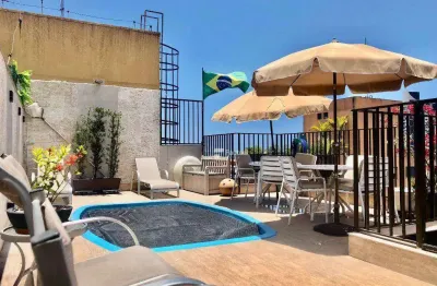 Cobertura triplex na região do hotel casa grande, 200 m da praia