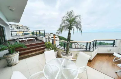 Cobertura com 4 dormitórios à venda, 253 m² por r$ 3.500.000,00 - morro sorocotuba - guarujá/sp