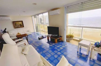 Frente mar, 3 dormitórios à venda, 180 m² por r$ 1.200.000 - pitangueiras - guarujá/sp