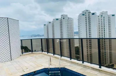Cobertura com 4 dormitórios à venda, 260 m² por r$ 2.300.000,00 - enseada - guarujá/sp