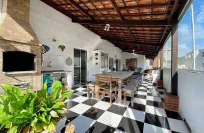 Cobertura com 4 dormitórios à venda, 228 m² por r$ 550.000,00 - enseada - guarujá/sp